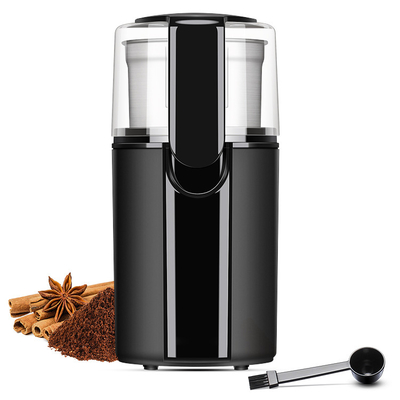 UL Plug Electric Coffee Grinder Mesin Penggiling Kopi Stainless Steel Hitam Bubuk Kasar