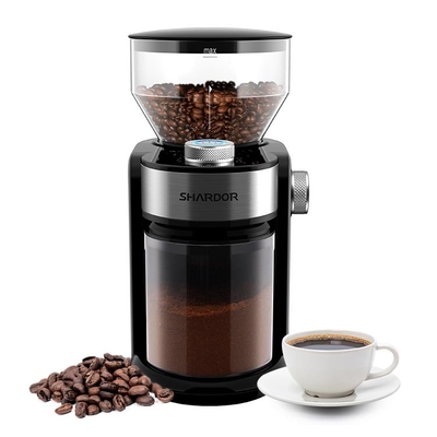 Penggiling Kopi Burr Datar Kecil 240g 16 Pengaturan Espresso French Press Coffee Grinder