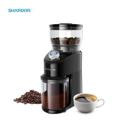 Blue LED Light Burr Conical Grinder 2 Sampai 12 Cangkir Kunci Pengaman Mesin Espresso Kantor