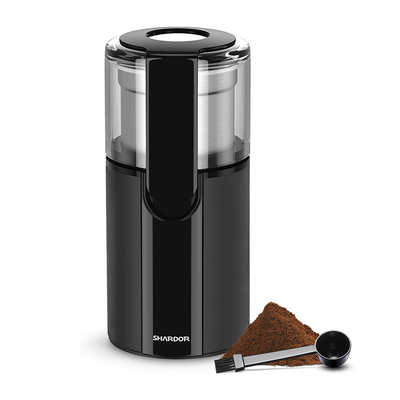 Black Spice Electric Mini Coffee Grinder 110V 220V Kasar Atau Halus dengan Cangkir Yang Dapat Dilepas