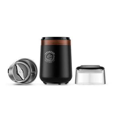 70dB Jenis Dorong Penggiling Biji Kopi Profesional SS304 Pembuat Kopi Multi Fungsi