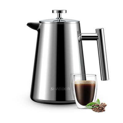 34OZ Double Wall Insulated French Press Coffee Maker Gaya Klasik SS304