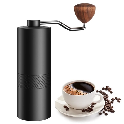 Burr Espresso Stainless Steel Manual Penggiling Kopi Logo DIY Portabel Yang Tepat