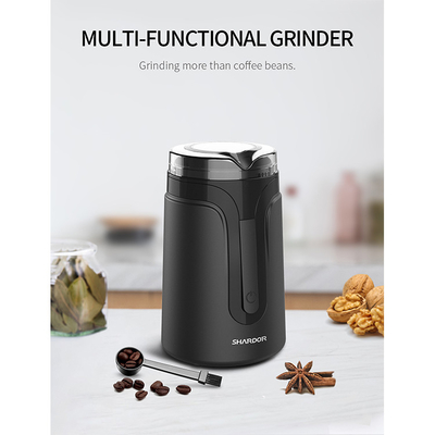 Shardor Kecil Portabel Burr Grinder Electric Mill Spice Hitam Multi-Fungsional
