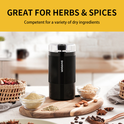150W Penggiling Kopi Listrik Komersial Kapasitas 60g, Penggiling Bumbu Stainless Steel 304