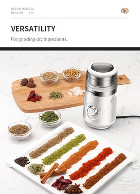 Knob Waktu Penggiling Biji Kopi Stainless Steel Penggiling Burr Otomatis yang Dapat Disesuaikan