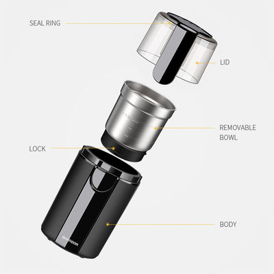 Mudah Bersih Dilepas Penggiling Kopi Listrik Rumah Yang Dapat Dilepas Cangkir Stainless Steel CG628B