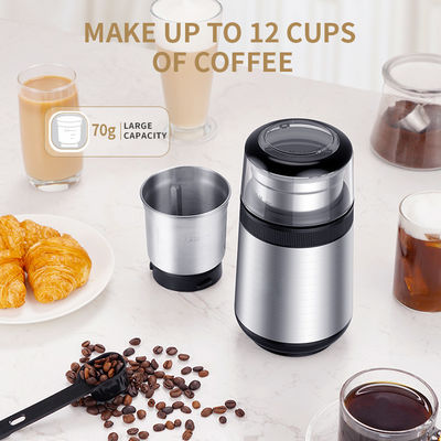 Blade Silver Portable Electric Coffee Grinder Dilepas ABS Pengoperasian Mudah