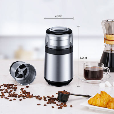 Blade Silver Portable Electric Coffee Grinder Dilepas ABS Pengoperasian Mudah