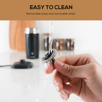 3-In-1 Espresso Milk Frother Listrik Yang Dapat Dilepas Busa Dingin Atau Panas