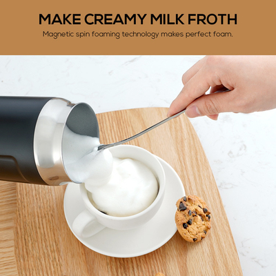 3-In-1 Espresso Milk Frother Listrik Yang Dapat Dilepas Busa Dingin Atau Panas