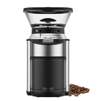 200W Espresso Burr Coffee Grinder Dengan Lampu LED Biru dan Kunci Pengaman