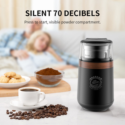 64dB Tekan Tutup Penggiling Penggiling Multi Fungsional, Pembuat Espresso French Press Biji-bijian