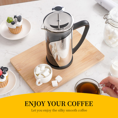 BPA Free Electric French Press Pembuat Kopi Stainless Steel ABS 2 Layer Filter 1000ml