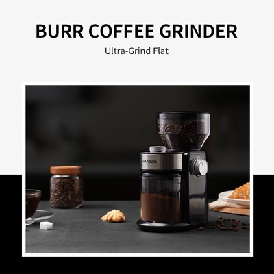 Penggiling Kopi Burr Datar Kecil 240g 16 Pengaturan Espresso French Press Coffee Grinder