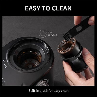 Penggiling Kopi Burr Datar Kecil 240g 16 Pengaturan Espresso French Press Coffee Grinder