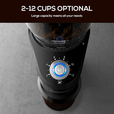 14 Adjustable Conical Burr Coffee Grinder Espresso Pengaturan Grind yang Luas