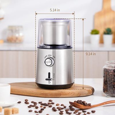 Biji-bijian Ramuan Kering Mesin Kopi Penggiling Kustom Listrik Dengan Satu Tombol Sakelar