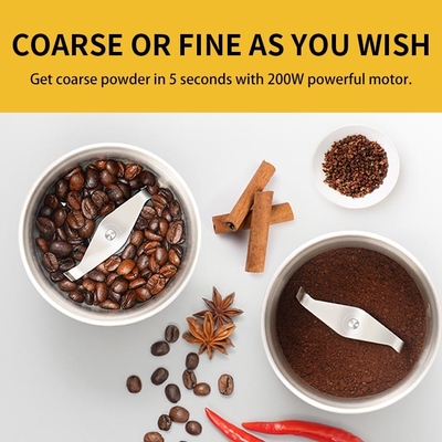 SS304 Blade Coffee Grinder Portable Electric 200W High Performance Grinder