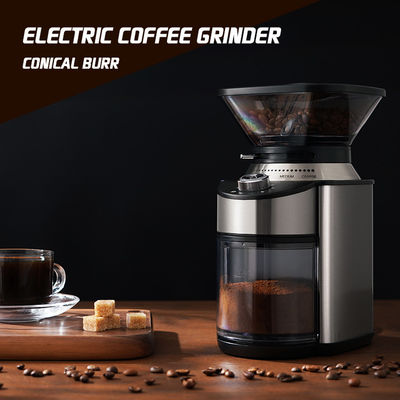 Kapasitas Tinggi Profesional Conical Burr Coffee Grinder ABS Dengan 19 Pengaturan Grind Yang Tepat