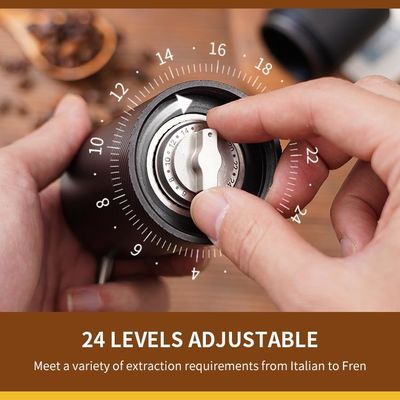 Tangan Dioperasikan Manual Burr Coffee Grinder Hand Crank Conical Burr Untuk Hadiah Bisnis