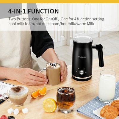 Electric Espresso Milk Frother Warmer Heat Black Komersial Milk Steamer Machine