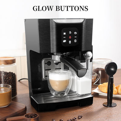 Mesin Kopi Kompak 1450W Dengan Milk Frother 15 Bar Tangki Air Yang Dapat Dilepas