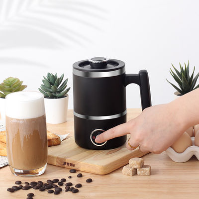 300ML 4-In-1 Espresso Milk Frother Hitam Dingin Panas Susu Pemanas Busa Dapat Dilepas