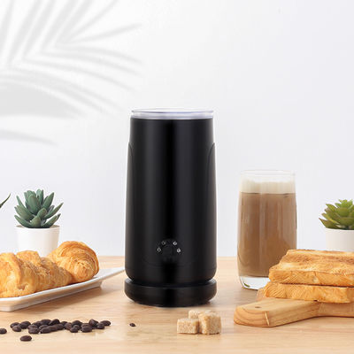 Glossy Matte Black Espresso Milk Frother Basis Yang Dapat Dilepas Kontrol Suhu Tepat 65 °C