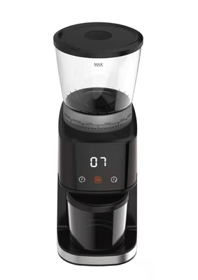 Black Homeuse Coffee Bean Burr Grinder Ukuran Partikel Listrik CE ETL CB