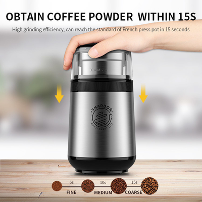 150W Mesin Kopi Multi Fungsional SS304 Removable Burr Grinder Coffee Maker