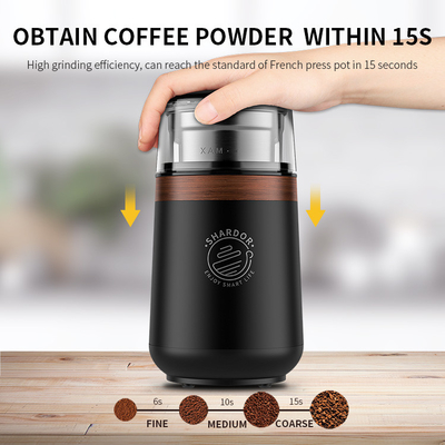 70dB Jenis Dorong Penggiling Biji Kopi Profesional SS304 Pembuat Kopi Multi Fungsi
