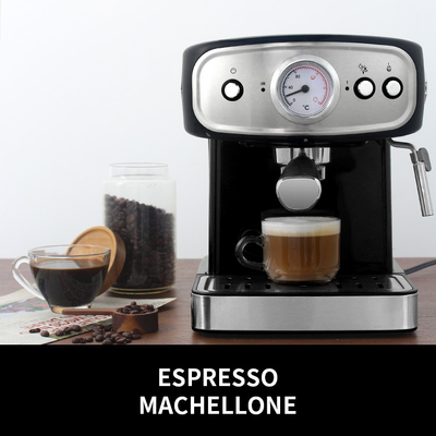 Mesin Kopi Multifungsi Otomatis 1.5L 850W Pembuat Kopi Espresso Komersial Anti Tetes