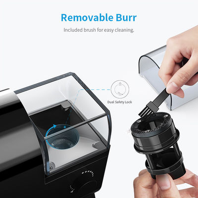 Mini Black Burr Coffee Grinder 100W Mesin Penggiling Kopi Untuk Rumah