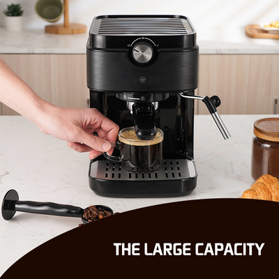 0.9L Mesin Kopi Multifungsi 1300W Espresso Electric Handheld Burr Grinder