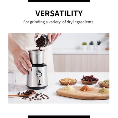 Penggiling Kopi Kustom Portabel Otomatis Stainless Steel Listrik 180W