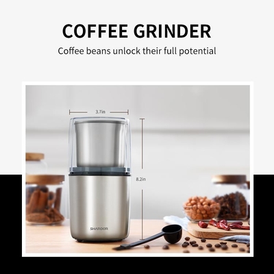 Mesin Penggiling Kopi Kustom Profesional Kacang Listrik 200W Stainless Steel