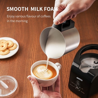 White Espresso Milk Frother 200W 4 In 1, Pembuat Busa Kopi Listrik Otomatis