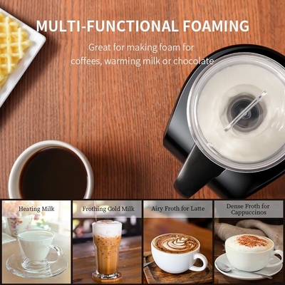 White Espresso Milk Frother 200W 4 In 1, Pembuat Busa Kopi Listrik Otomatis