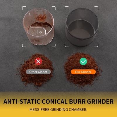 2 - 12 Cangkir Anti Statis Rumah Burr Penggiling Kopi Kunci Pengaman Lampu LED Biru yang Dapat Disesuaikan