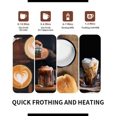 Espresso Milk Frother yang Dapat Dilepas Dingin Dan Dipanaskan Otomatis Cerdas